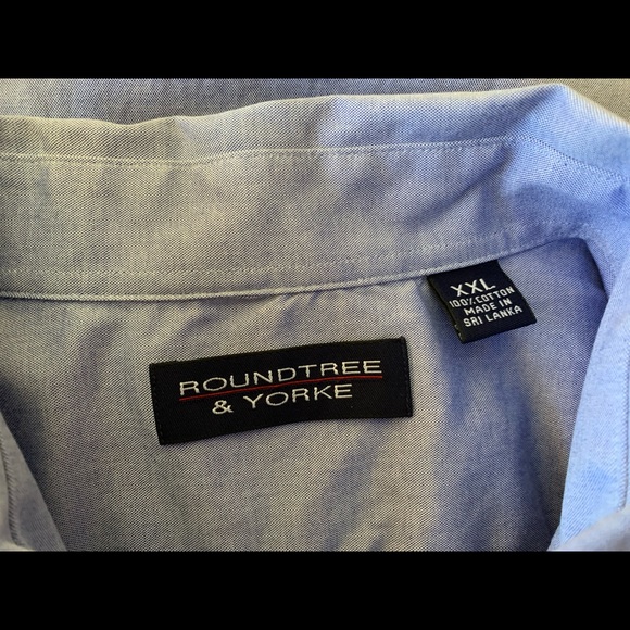 DONATED Roundtree & Yorke men’s oxford button down shirt - Picture 2 of 3